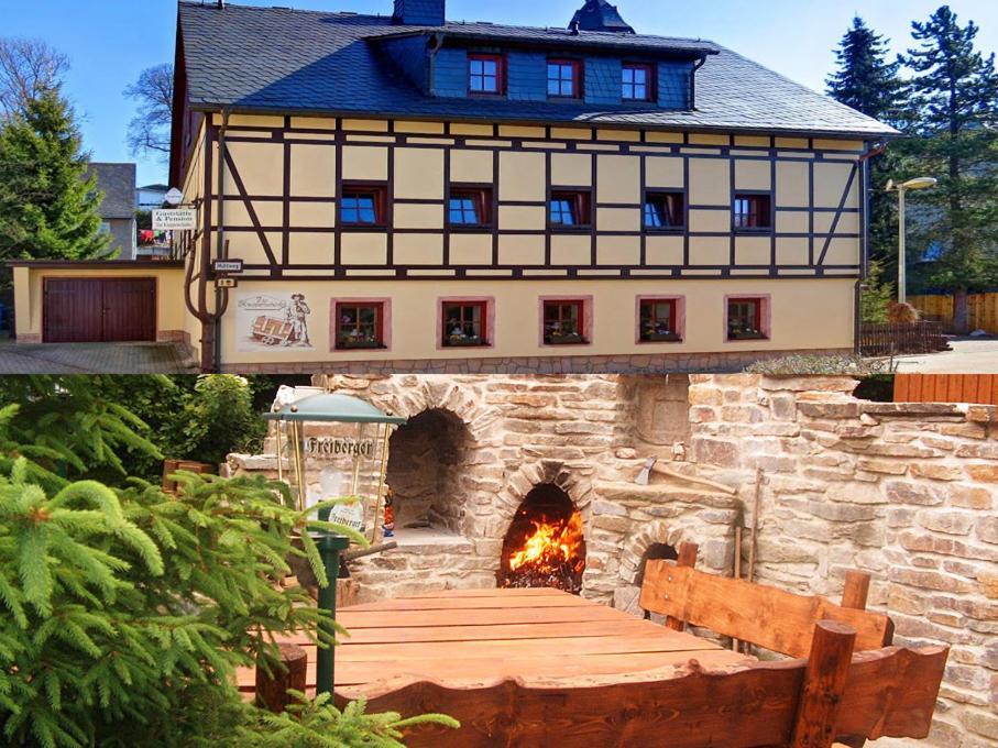 Pension Und Gaststaette Zur Knappenschaenke Thermalbad Wiesenbad Eksteriør bilde